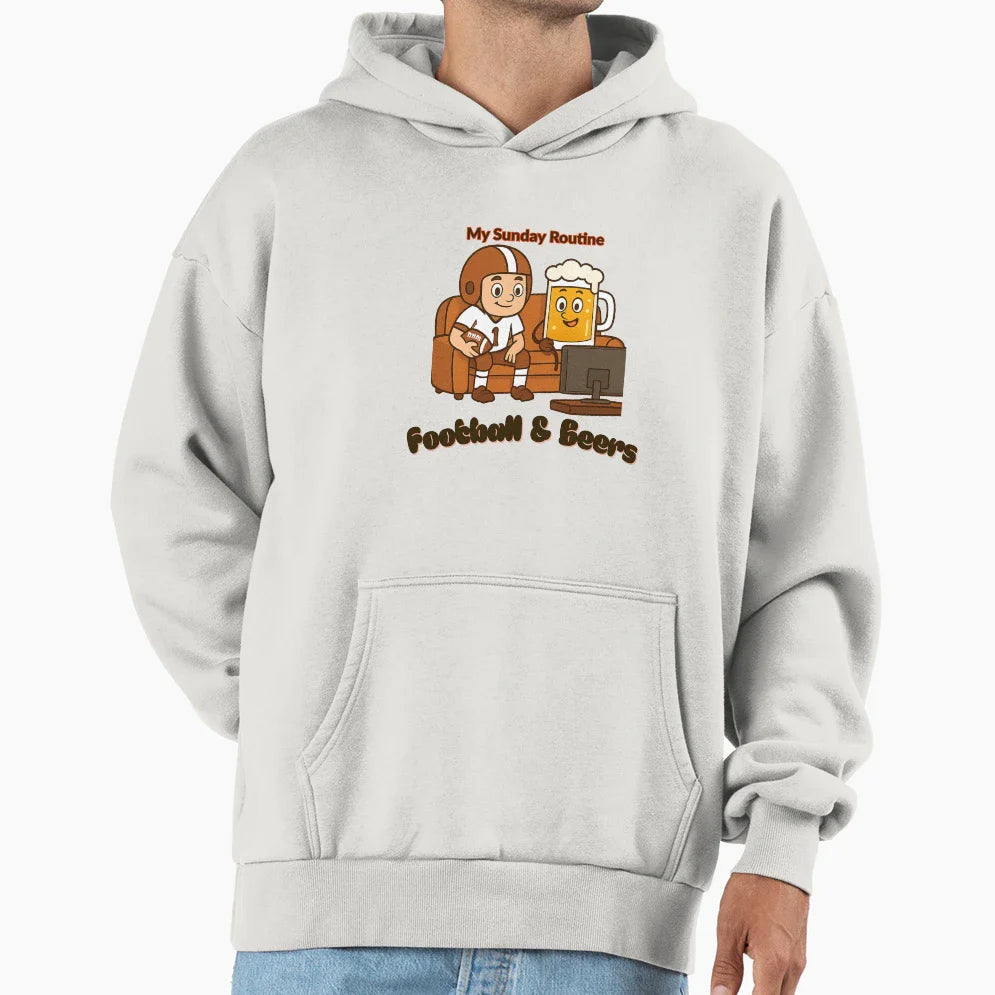 Cleveland Browns My Sunday Routine Football Hoodie - Trendy Graphic Unisex