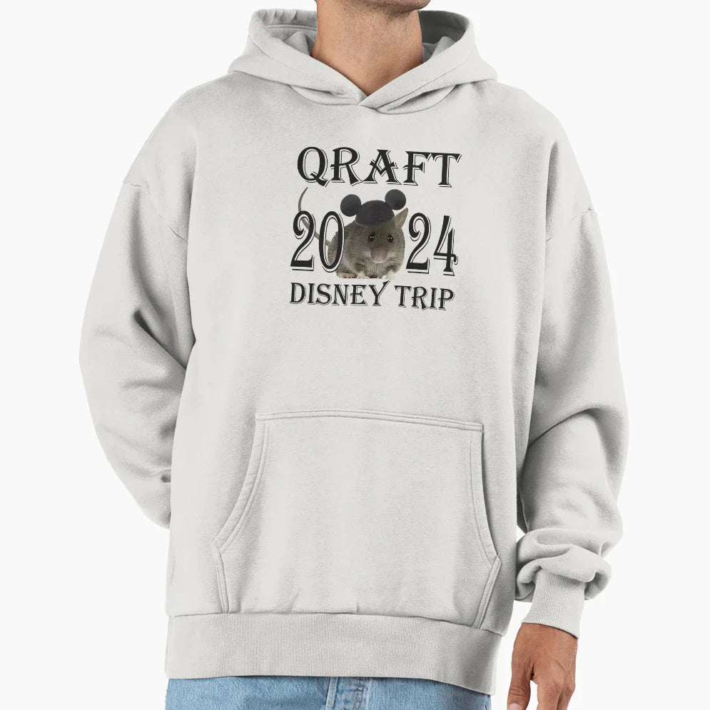 Qraft 2024 Trip Hoodie - Minimalist Print Unisex