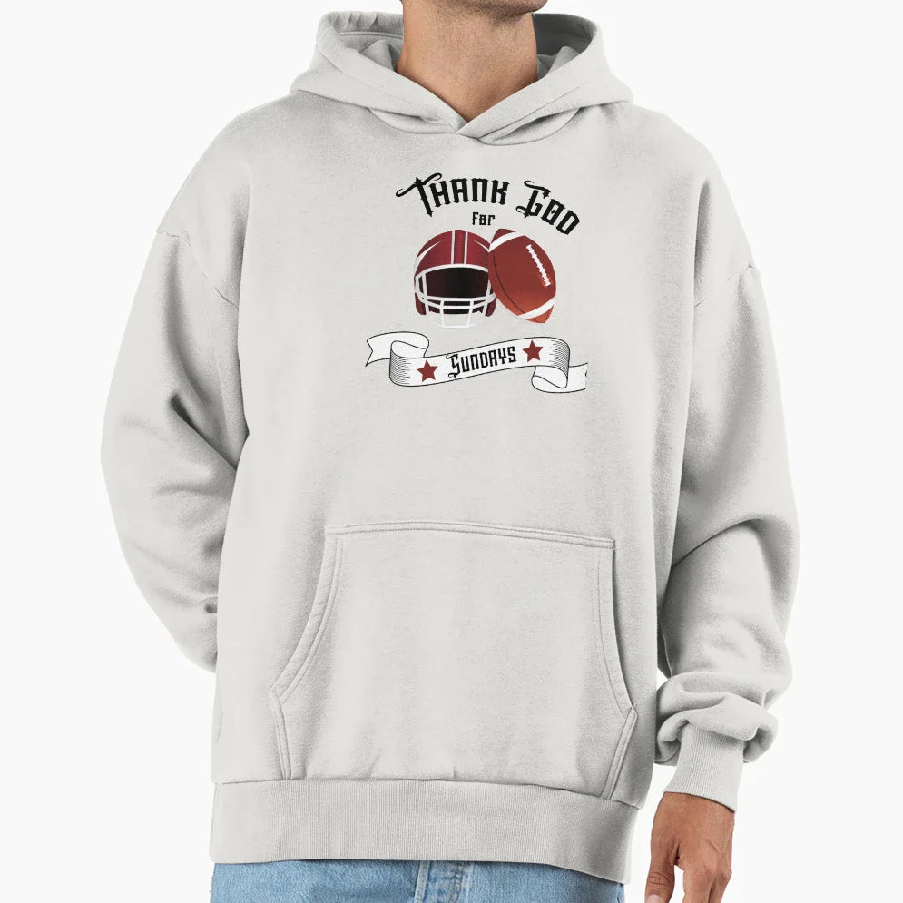 American Football Thank God Sundays Hoodie - Custom Art Print for Adults