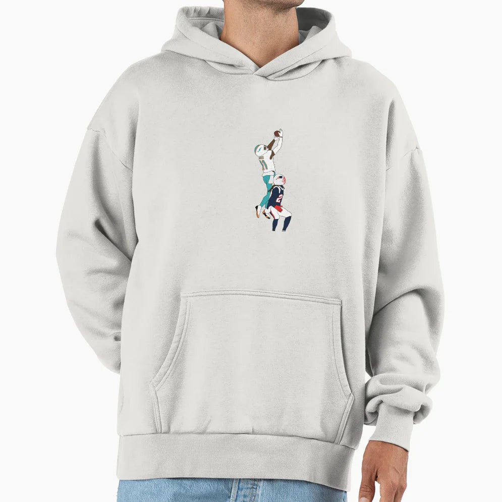 Miami Dolphins Devante Parker Catch Over Hoodie - Minimalist Print Unisex