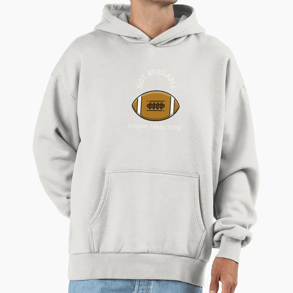Football Fan Dad Gift Season Hoodie - Minimalist Print Unisex