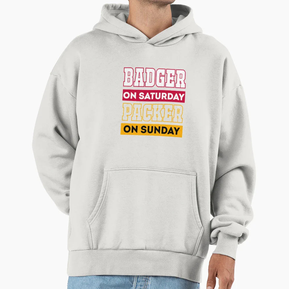 Badger Saturday Packer Sunday Green Hoodie - Aesthetic Graphic Men Women