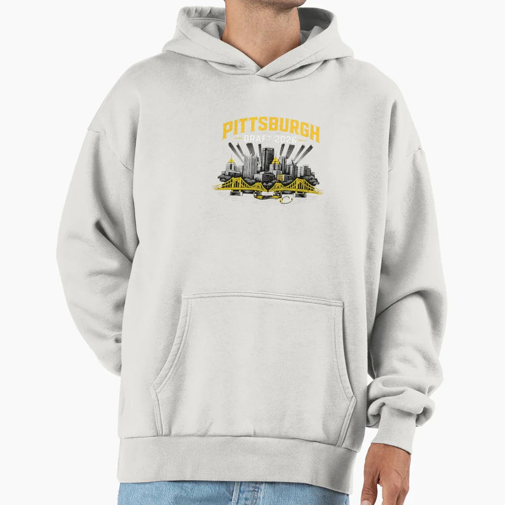 Pittsburgh Football Draft 2026 City Hoodie - Minimalist Print Unisex