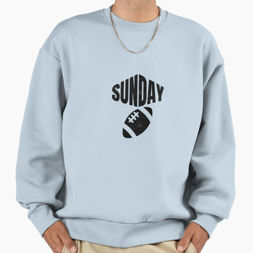Sunday Football Fathers Day Gift Sweatshirt - Custom Art Print for Adults
