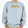 Film Crew Set Crafty Gold Text Front Sweatshirt - Minimalist Print Unisex
