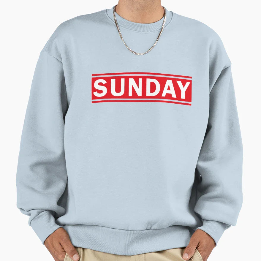 Sunday Sweatshirt - Graphic Print Men Women