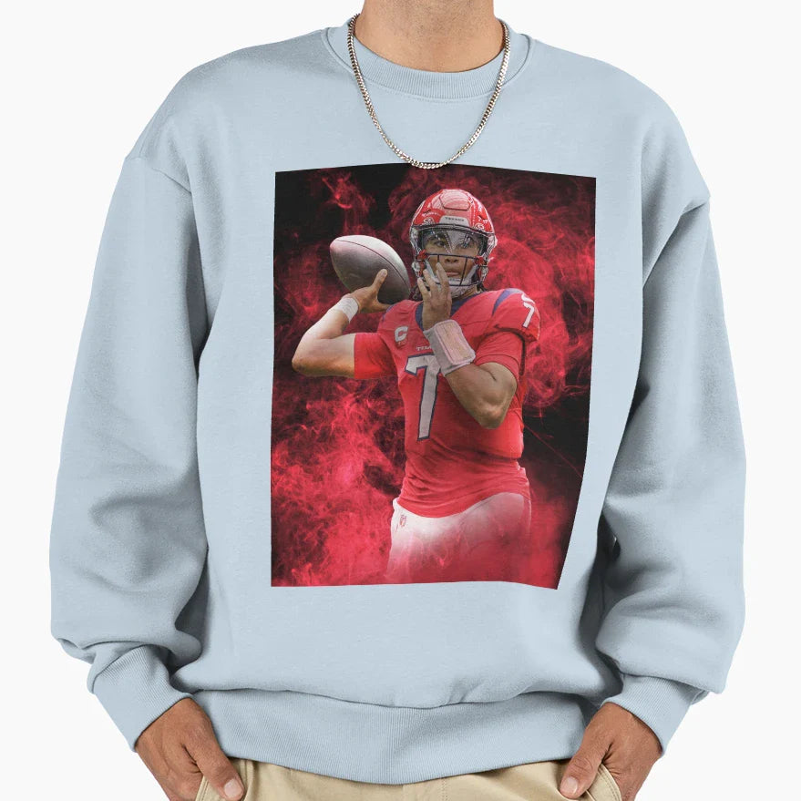 Cj Stroud Houston Sports Art Sweatshirt - Streetwear Style Unisex