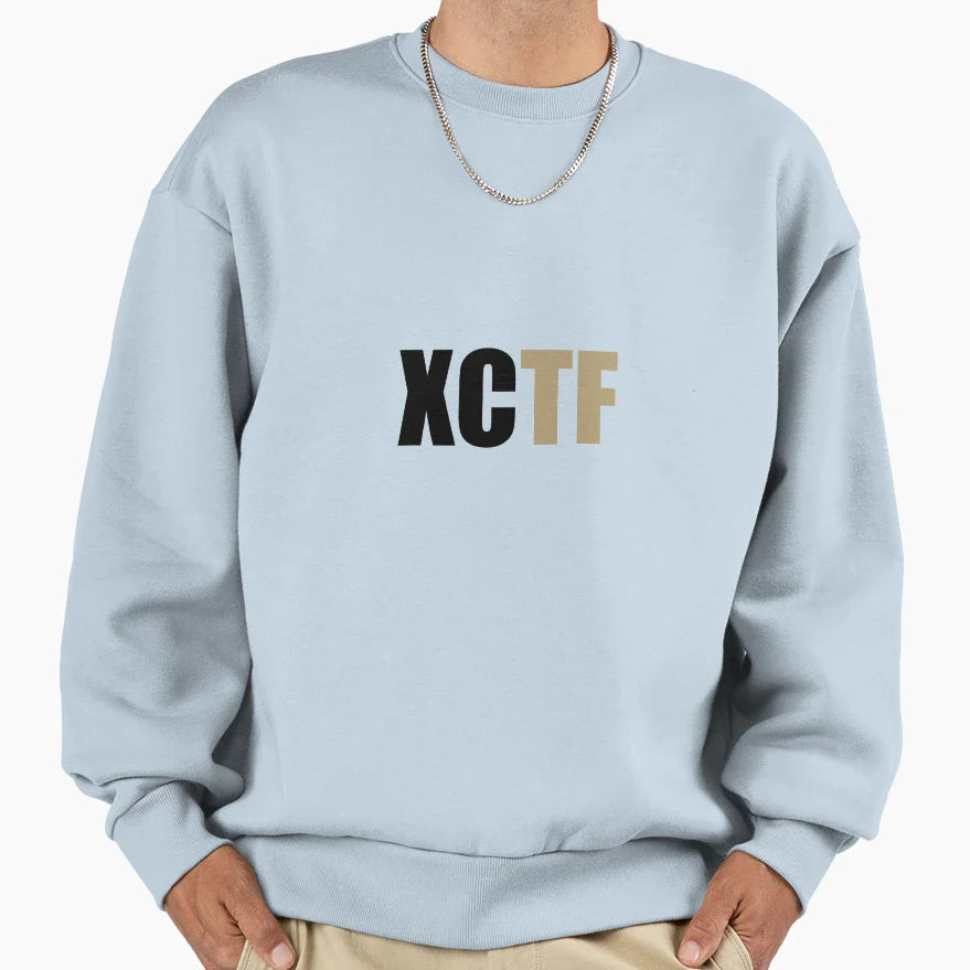 Xctf Black And Gold Sweatshirt - Fun Novelty Design for Adults