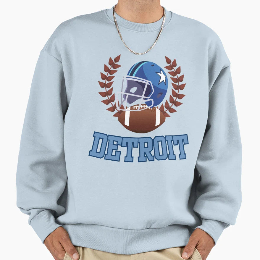 Detroit Sports Detroit Football Sweatshirt - Aesthetic Graphic Unisex
