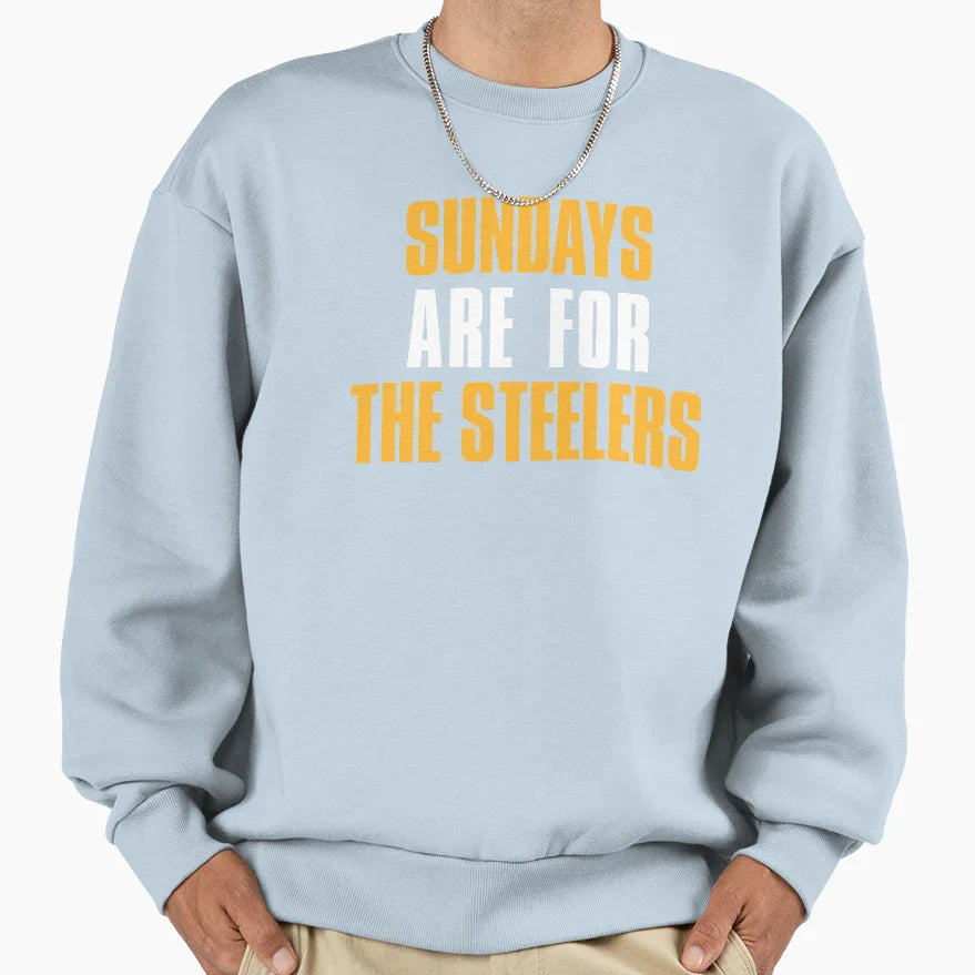 Sundays Are Steelers Pittsburgh Sweatshirt - Trendy Graphic Men Women