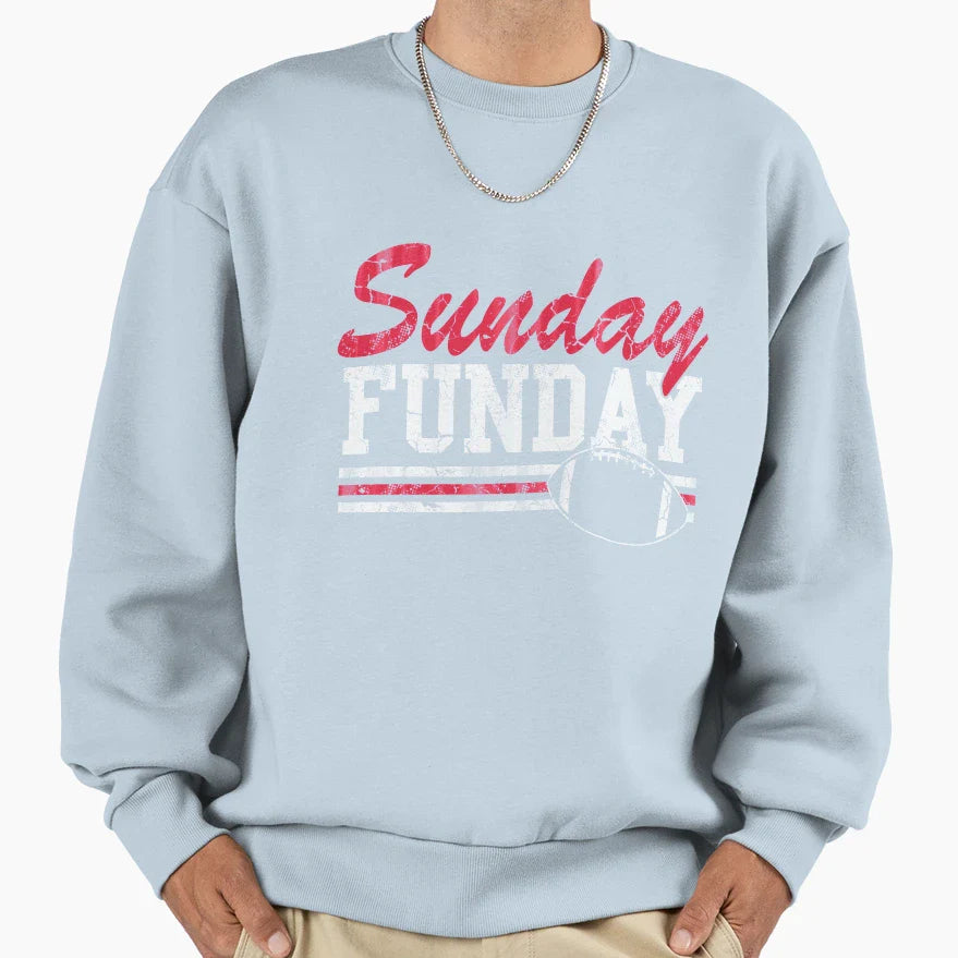 Sunday Funday Football Sweatshirt - Trendy Graphic Unisex