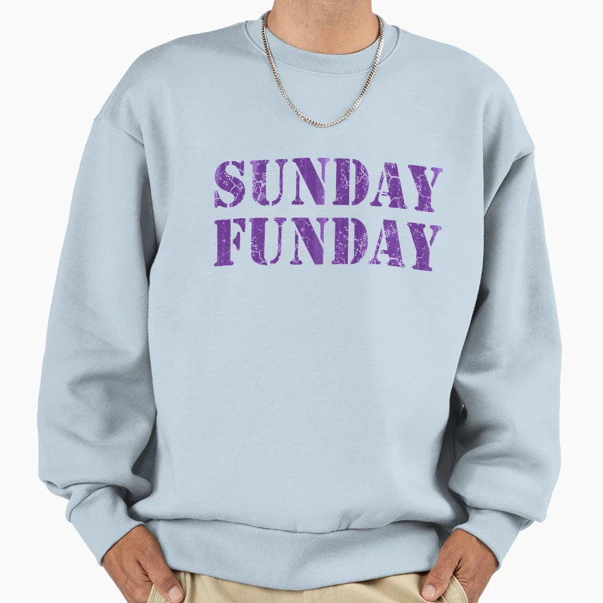 Sunday Funday Football Sweatshirt - Minimalist Print Unisex