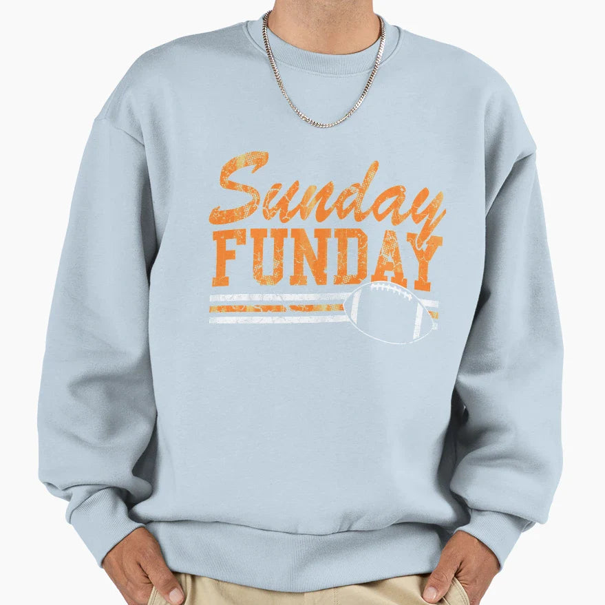 Sunday Funday Football Sweatshirt - Unique Graphic for Adults