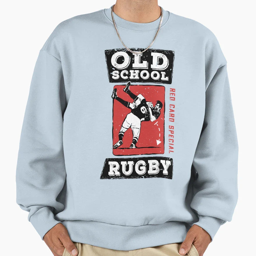 Old School Rugby Red Card Special Sweatshirt - Custom Art Print Men Women