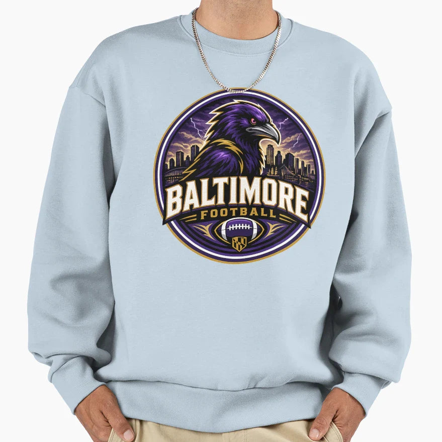 Baltimore Football Purple City T-Shirt - Custom Art Print for Adults
