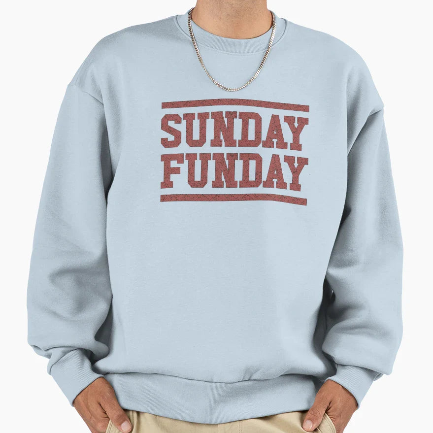 Sunday Funday Falcons Sweatshirt - Unique Graphic for Adults