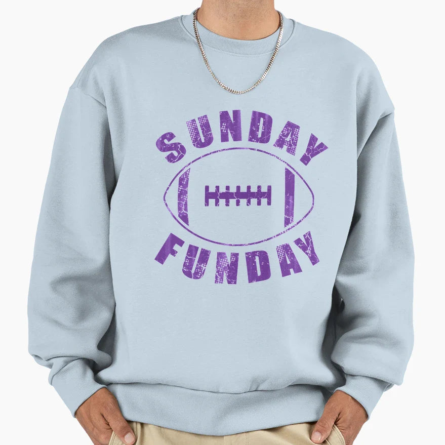 Sunday Funday Football Sweatshirt - Custom Art Print for Adults