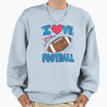 I Ove Football Sweatshirt - Graphic Print Men Women