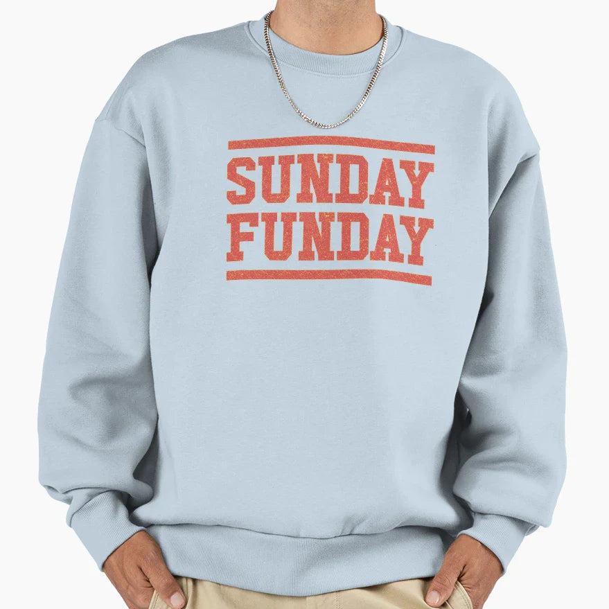 Sunday Funday Kc Sweatshirt - Fun Novelty Design Unisex