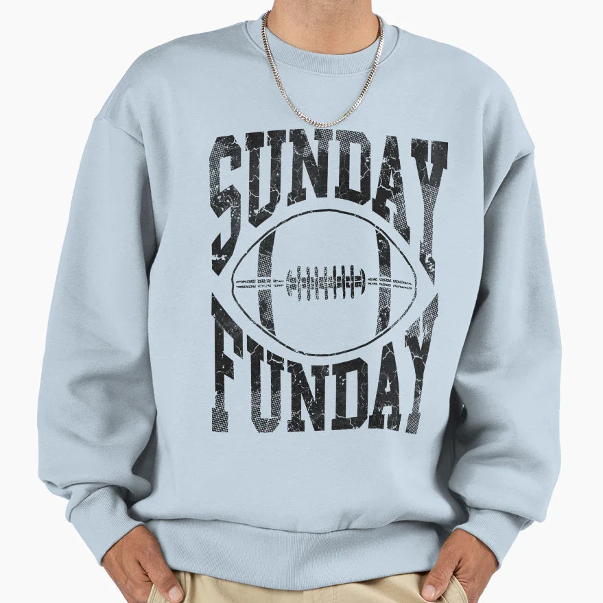 Sunday Funday Football Sweatshirt - Unique Graphic Unisex