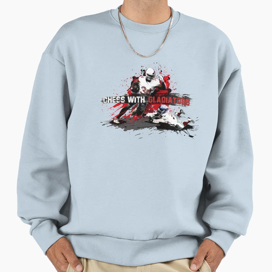 American Football Chess Sweatshirt - Casual Everyday Wear for Adults