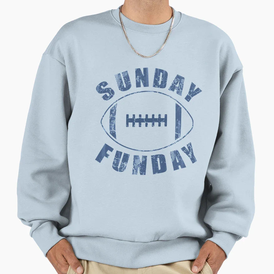 Sunday Funday Football Sweatshirt - Casual Everyday Wear for Adults
