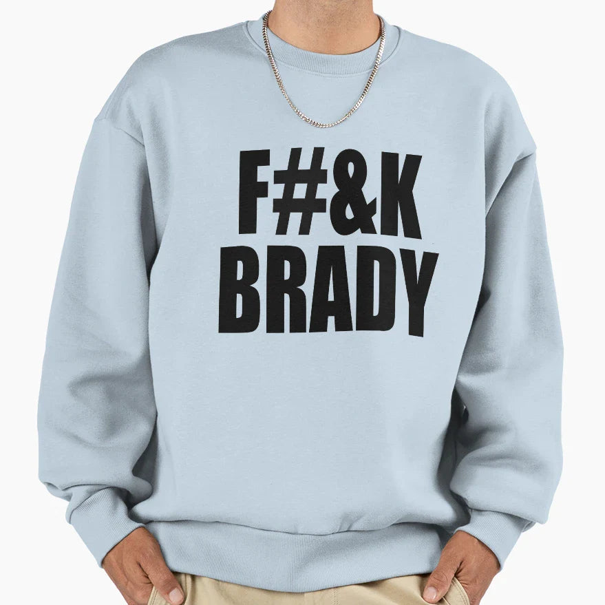 F K Brady Censored Sweatshirt - Graphic Print Unisex