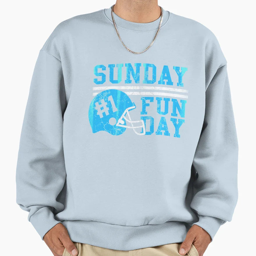 Sunday Funday Football Helmet Sweatshirt - Custom Art Print Men Women