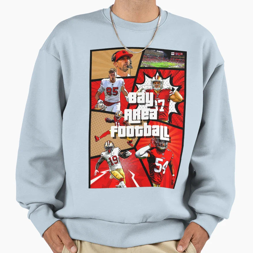Bay Area Football Sweatshirt - Aesthetic Graphic for Adults