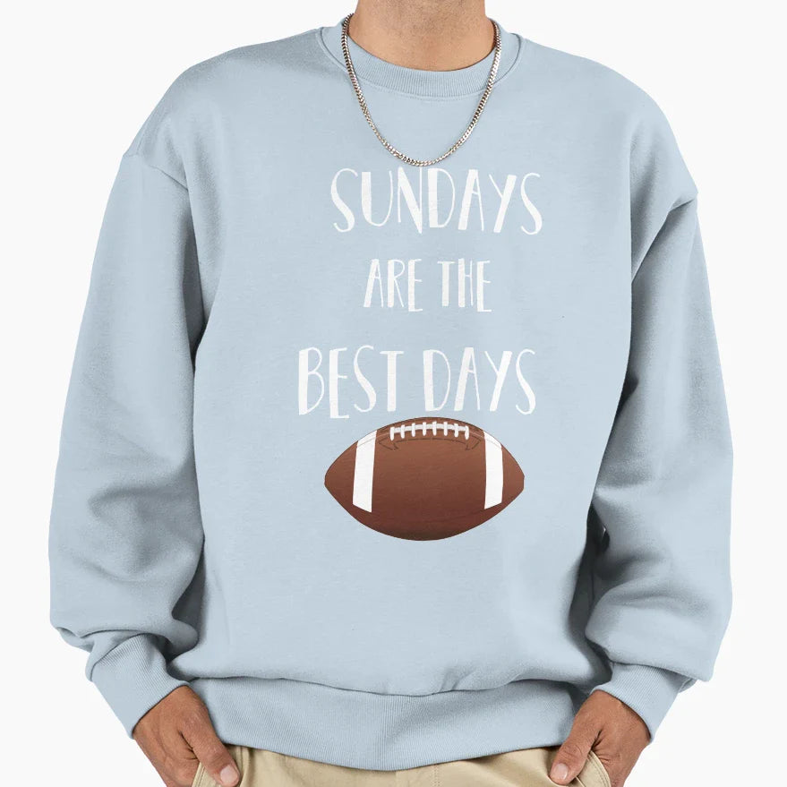 Funny Football Sundays Are Best Days Sweatshirt - Minimalist Print Unisex