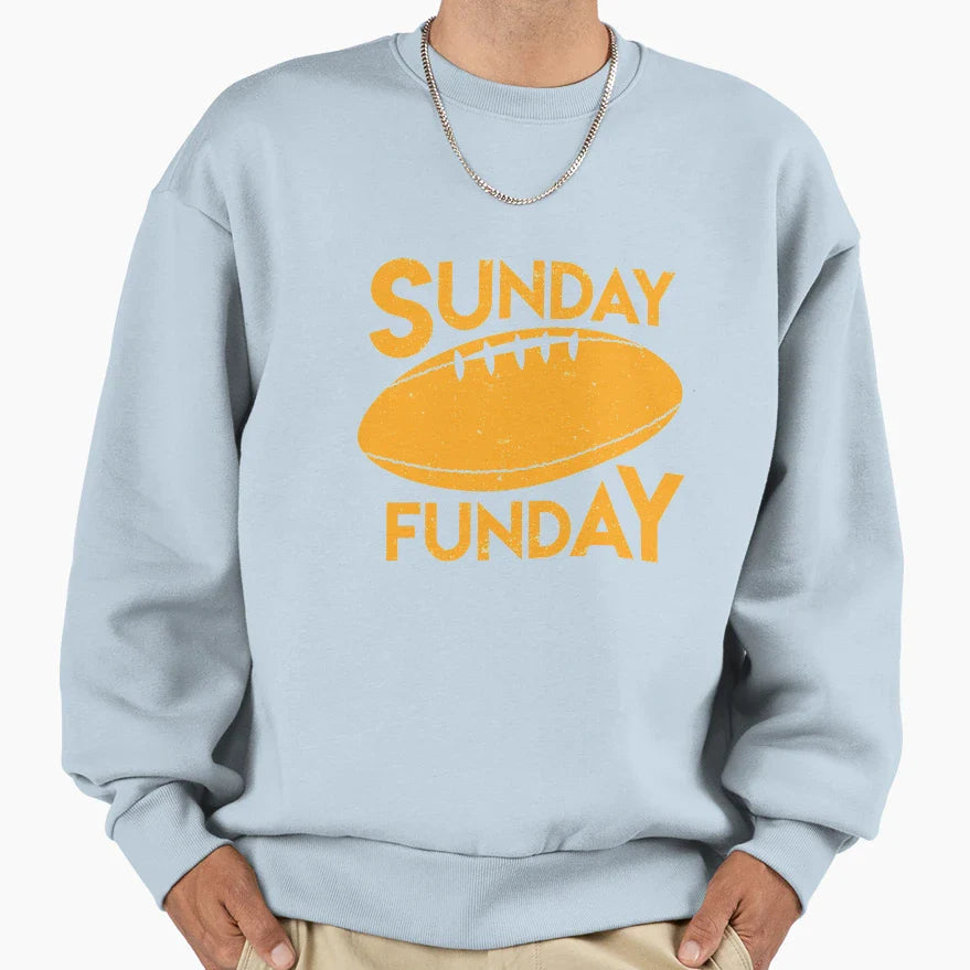 Sunday Funday Sweatshirt - Aesthetic Graphic for Adults