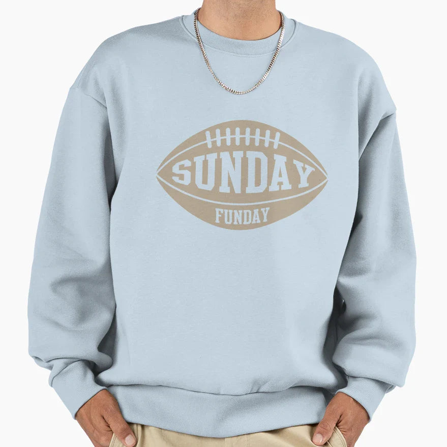 Sunday Funday Football Sweatshirt - Graphic Print Unisex