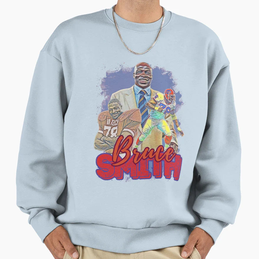 Bruce Smith Fan Art Sweatshirt - Graphic Print Unisex