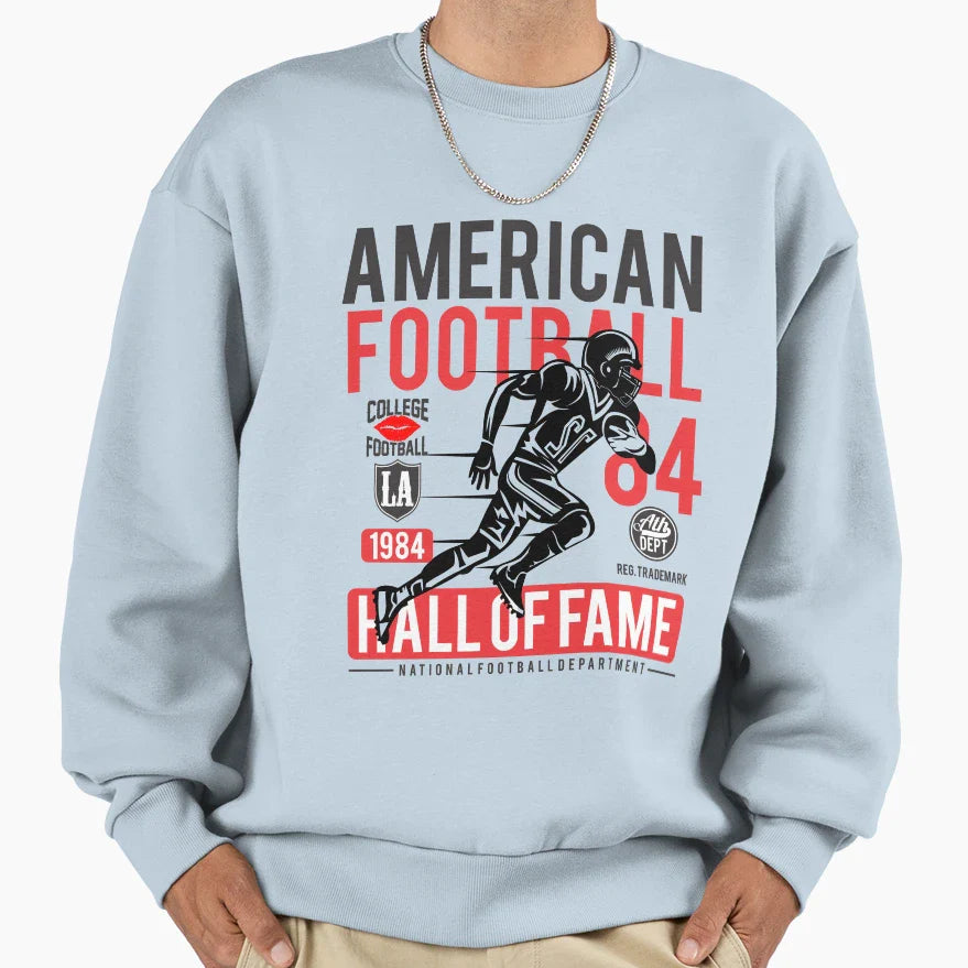 American Football Sweatshirt - Minimalist Print Unisex