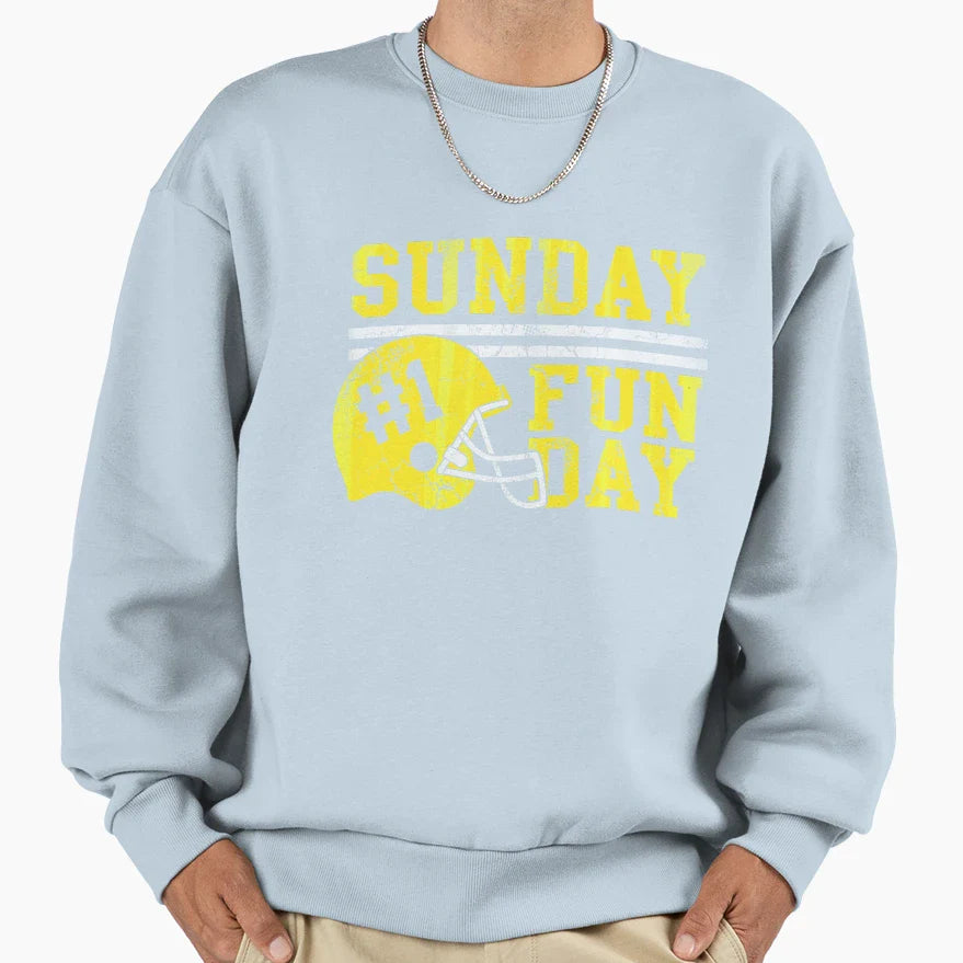 Sunday Funday Football Helmet Sweatshirt - Streetwear Style for Adults