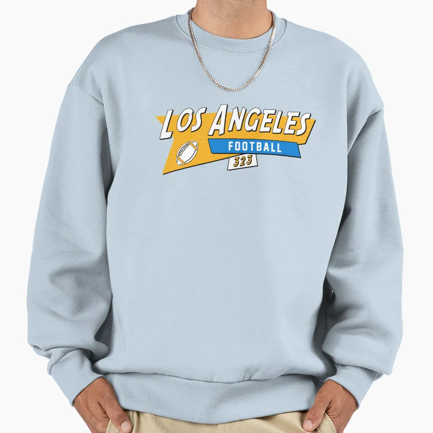 Los Angeles C 90S Football Sweatshirt - Fun Novelty Design for Adults