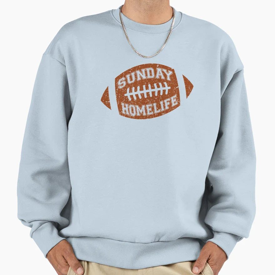 Sunday Homelife Funny Football Game Day T-Shirt - Trendy Graphic for Adults