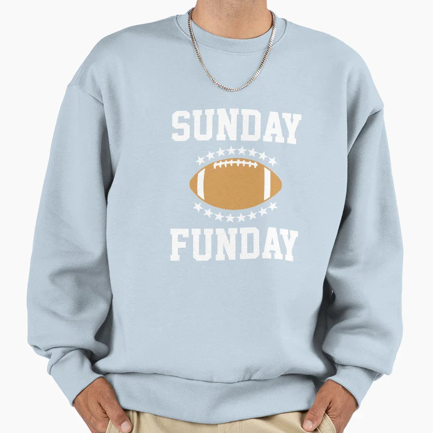 Sunday Funday Football Sweatshirt - Minimalist Print Unisex
