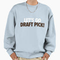 Lets Go Draft Pick Cle White Brown Sweatshirt - Novelty Apparel Men Women