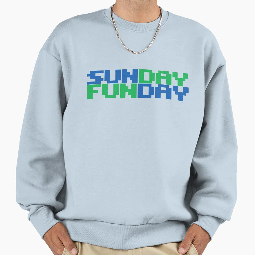 Sunday Funday Sweatshirt - Trendy Graphic Unisex