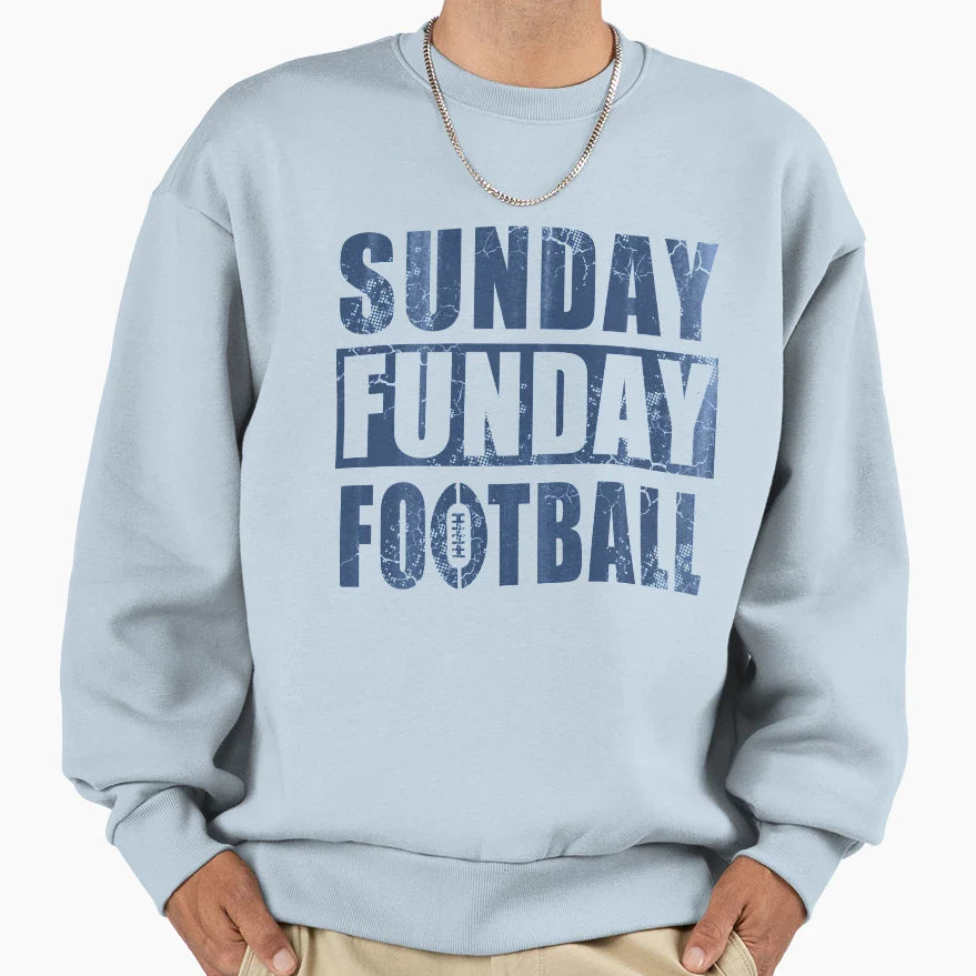 Sunday Funday Football Sweatshirt - Minimalist Print for Adults