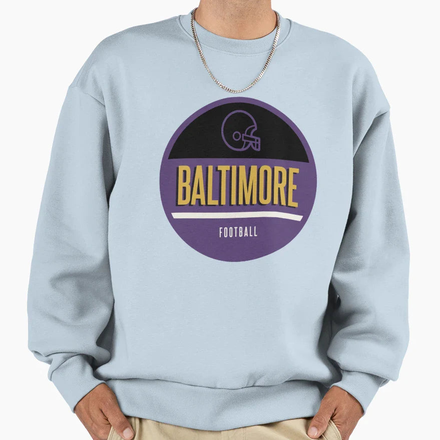Baltimore Football Sweatshirt - Unique Graphic for Adults