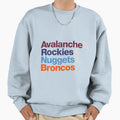 Denver Sports Teams Sweatshirt - Graphic Print Unisex