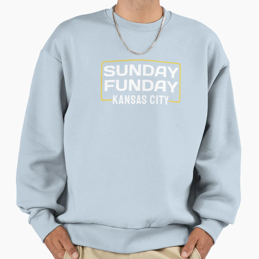 Sunday Funday Kansas City Football Sweatshirt - Minimalist Print Men Women