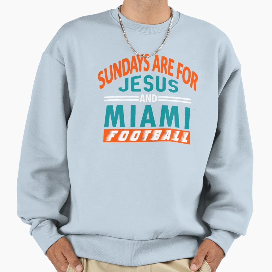 Miami Pro Football Fun Day Sunday Sweatshirt - Minimalist Print Unisex