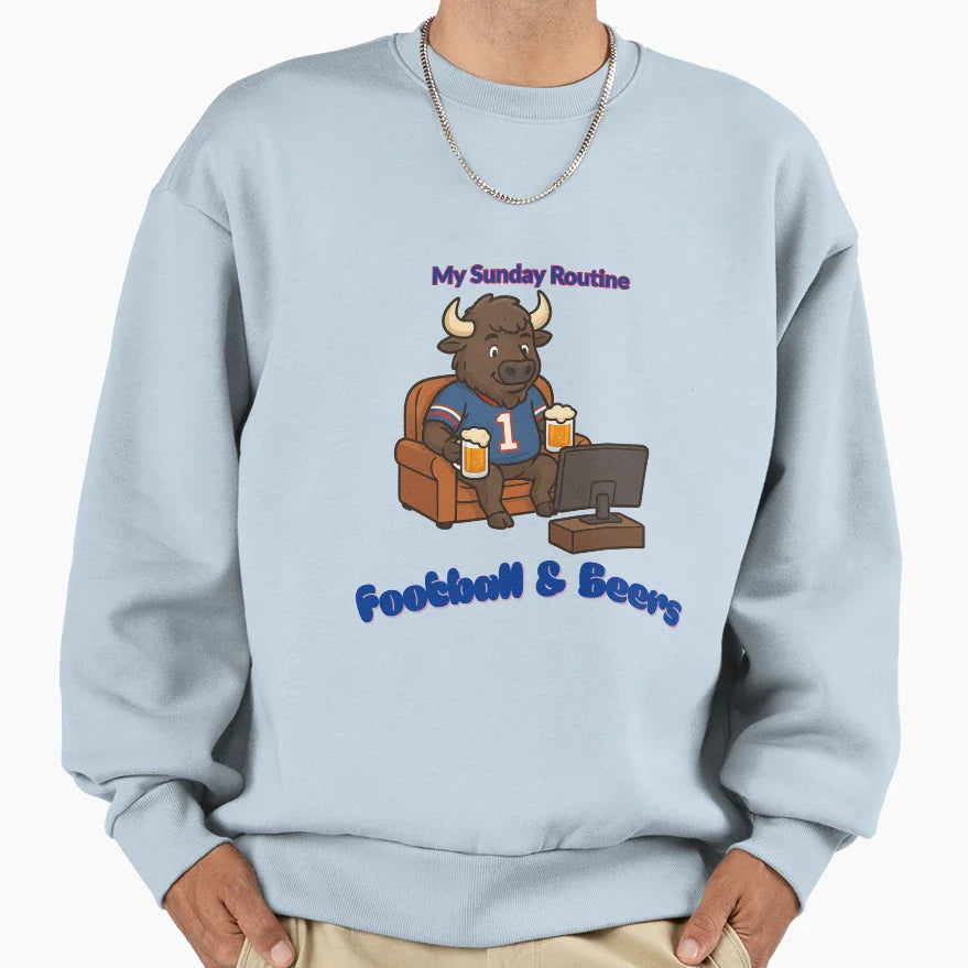 Buffalo Bills My Sunday Routine Sweatshirt - Unique Graphic Men Women