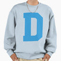 Alphabet Blue D Sports Letter D Sweatshirt - Custom Art Print Men Women