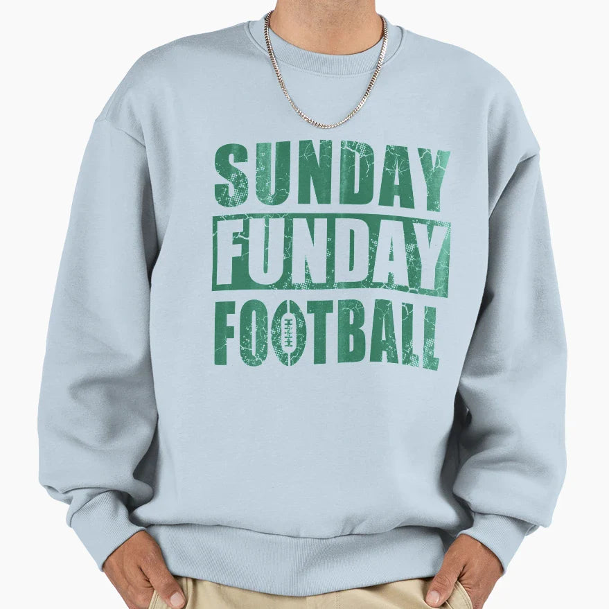 Sunday Funday Football Sweatshirt - Casual Everyday Wear Men Women