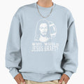 Who Would Jesus Draft Football Sweatshirt - Streetwear Style for Adults