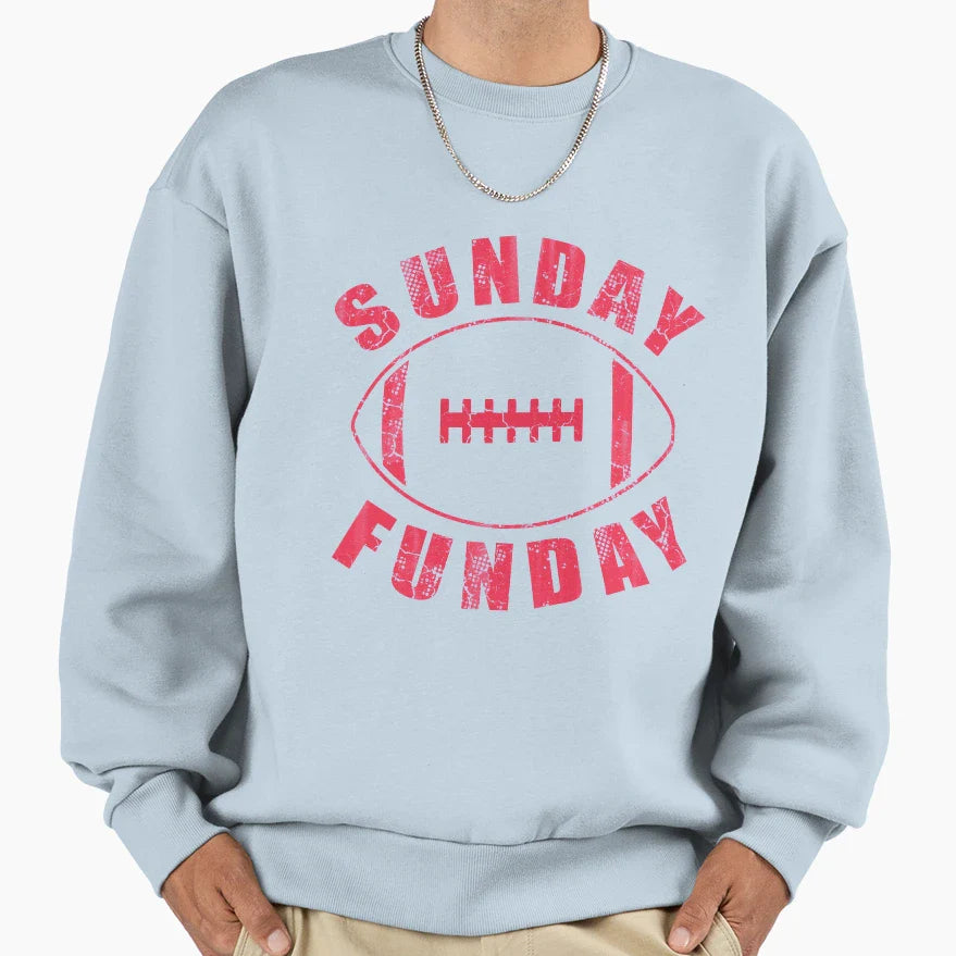 Sunday Funday Football Sweatshirt - Minimalist Print Unisex